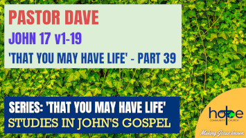 Sunday 17 November 2024 | Pastor Dave | ‘That You May Have Life’ – Part 39