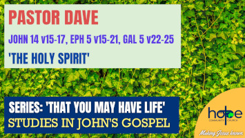 Sunday 3 November 2024 | Pastor Dave | ‘The Holy Spirit’